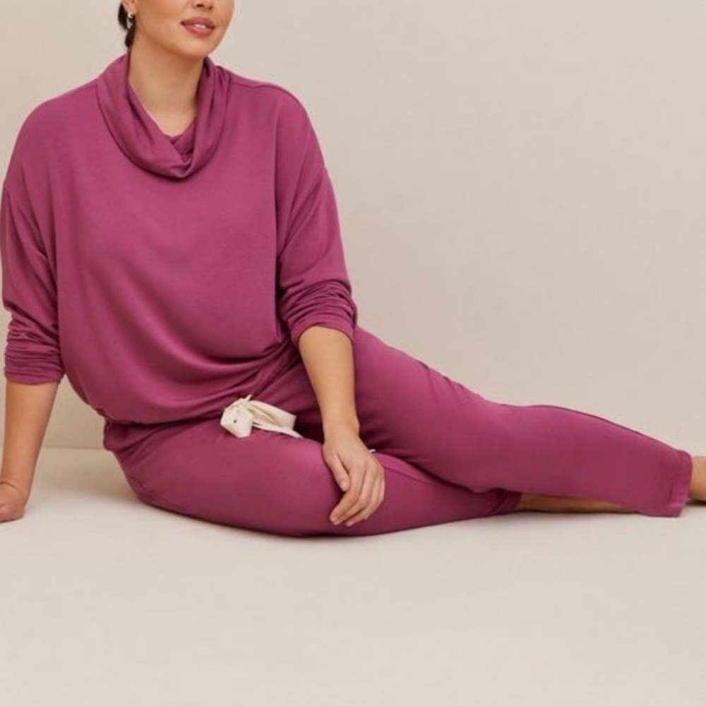 🆕 Dream Fleece Cowl Neck Lounge Sweatshirt Top 3 3X 22 24 NWT Torrid New Violet